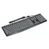 Przewodowa klawiatura USB IBOX Eris IKC2010G — pełnowymiarowa, 105 klawiszy, USB, szaro-czarna, wodoodporna, kabel 1,8 m