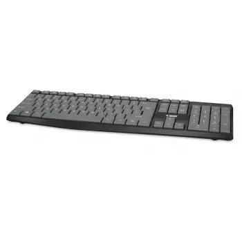 Przewodowa klawiatura USB IBOX Eris IKC2010G — pełnowymiarowa, 105 klawiszy, USB, szaro-czarna, wodoodporna, kabel 1,8 m