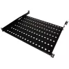 Półka do szafy rack Alantec SA-P-19-1U-550-4-C-02 Czarna Stal 19 cali 550 mm