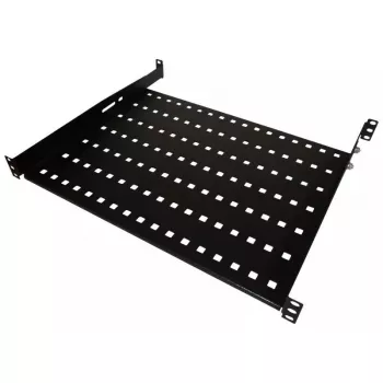 Półka do szafy rack Alantec SA-P-19-1U-550-4-C-02 Czarna Stal 19 cali 550 mm