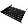 Półka do szafy rack Alantec SA-P-19-1U-550-4-C-02 Czarna Stal 19 cali 550 mm