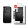 Crong Hybrid Matte Magnetic etui do Samsung Galaxy S25 — TPU+PC, pierścienie magnetyczne, czarne
