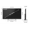 Sharp 50HP6265E TV 127 cm (50 cali) 4K Ultra HD Smart TV Wi-Fi Czarny