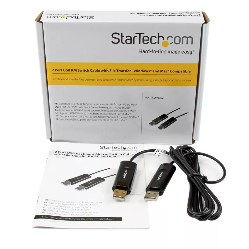 StarTech.com KM Switch kabel with File Transfer for Mac and PC - USB 2.0