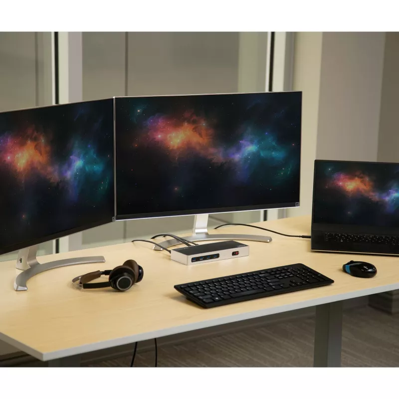 Stacja dokująca StarTech.com USB-C i USB-A – Dual Monitor 4K 60 Hz, DisplayPort + HDMI – Hybrydowa stacja dokująca USB 3.0 dla laptopów z USB-C lub USB-A – 6x USB Typ-A, GbE – USB 3.1 Gen 1 – Mac/Windows