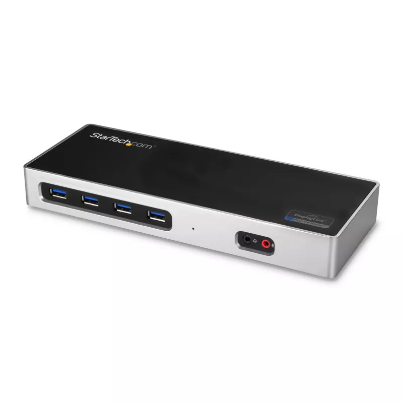 Stacja dokująca StarTech.com USB-C i USB-A – Dual Monitor 4K 60 Hz, DisplayPort + HDMI – Hybrydowa stacja dokująca USB 3.0 dla laptopów z USB-C lub USB-A – 6x USB Typ-A, GbE – USB 3.1 Gen 1 – Mac/Windows
