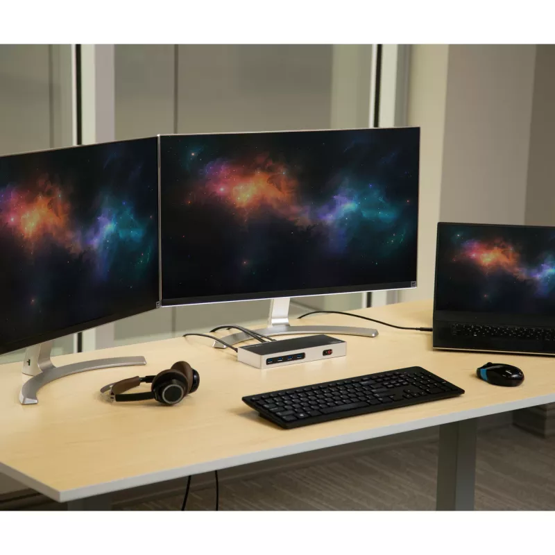 Stacja dokująca StarTech.com USB-C i USB-A – Dual Monitor 4K 60 Hz, DisplayPort + HDMI – Hybrydowa stacja dokująca USB 3.0 dla laptopów z USB-C lub USB-A – 6x USB Typ-A, GbE – USB 3.1 Gen 1 – Mac/Windows
