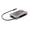 StarTech.com Adapter wieloportowy USB-C, 4K 60 Hz HDMI 2.0b, HDR, koncentrator USB 3.2 Gen 2 10 Gb/s (2x USB-C, 1x USB-A), przepustowość PD 100 W, mini stacja dokująca podróżna, kabel 12 inch/30 cm, stacja dokująca do laptopa
