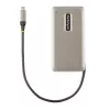 StarTech.com Adapter wieloportowy USB-C, 4K 60 Hz HDMI 2.0b, HDR, koncentrator USB 3.2 Gen 2 10 Gb/s (2x USB-C, 1x USB-A), przepustowość PD 100 W, mini stacja dokująca podróżna, kabel 12 inch/30 cm, stacja dokująca do laptopa