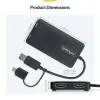 StarTech.com Adapter USB na Dual HDMI, USB A/C do 2 wyświetlaczy HDMI (1x 4K30Hz, 1x 1080p), zintegrowany klucz USB-A na C, kabel 4cale/11cm, Adapter USB 3.0 na HDMI, Windows i macOS