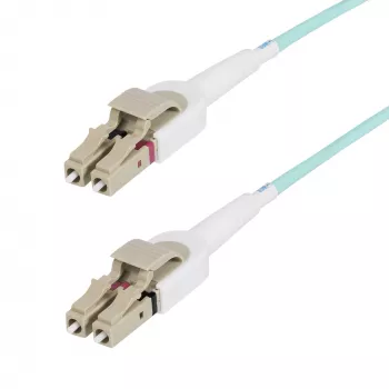 StarTech.com 5m (16.4ft) LC na LC (UPC) OM4 przełączany kabel światłowodowy 50/125µm, 100G, beznarzędziowa zmiana polaryzacji, niskie tłumienie wtrąceniowe - LSZH kabel krosowy światłowodowy
