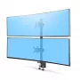 StarTech.com Uchwyt biurkowy na 2 monitory ułożone pionowo, podwójny 49 cali, łącznie 32 kg, zacisk C, system szybkiego zwalniania VESA, panoramiczny 16:9/ultraszeroki 32:9, TAA