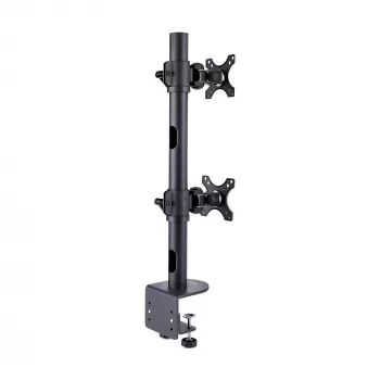 StarTech.com Uchwyt biurkowy na 2 monitory ułożone pionowo, podwójny 49 cali, łącznie 32 kg, zacisk C, system szybkiego zwalniania VESA, panoramiczny 16:9/ultraszeroki 32:9, TAA