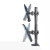 StarTech.com Uchwyt biurkowy na 2 monitory ułożone pionowo, podwójny 49 cali, łącznie 32 kg, zacisk C, system szybkiego zwalniania VESA, panoramiczny 16:9/ultraszeroki 32:9, TAA