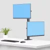 StarTech.com Uchwyt biurkowy na 2 monitory ułożone pionowo, podwójny 49 cali, łącznie 32 kg, zacisk C, system szybkiego zwalniania VESA, panoramiczny 16:9/ultraszeroki 32:9, TAA