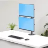 StarTech.com Uchwyt biurkowy na 2 monitory ułożone pionowo, podwójny 49 cali, łącznie 32 kg, zacisk C, system szybkiego zwalniania VESA, panoramiczny 16:9/ultraszeroki 32:9, TAA