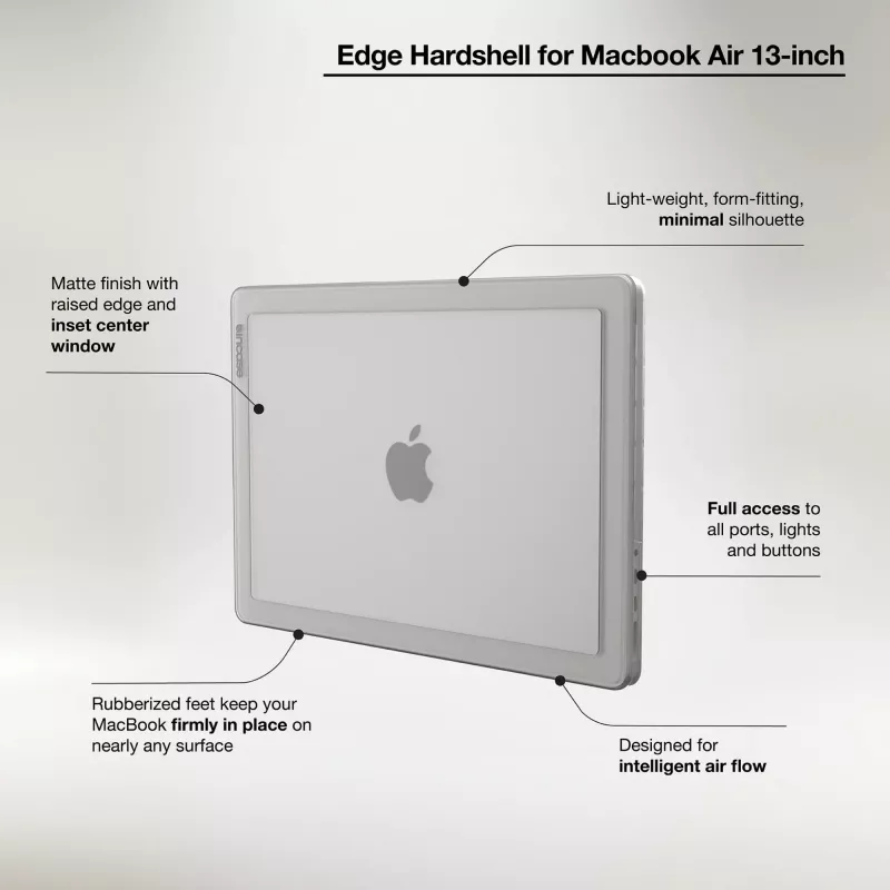 Incase Edge Hardshell Case z Makrolon® do 13-calowego MacBooka Air (M2/M3, 2022-2024)