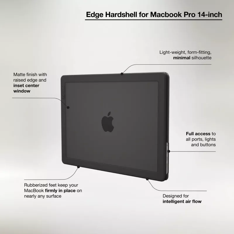 Etui Edge Hardshell Incase z Makrolonem® do 14-calowego MacBooka Pro (M1-M4, 2021-2024)