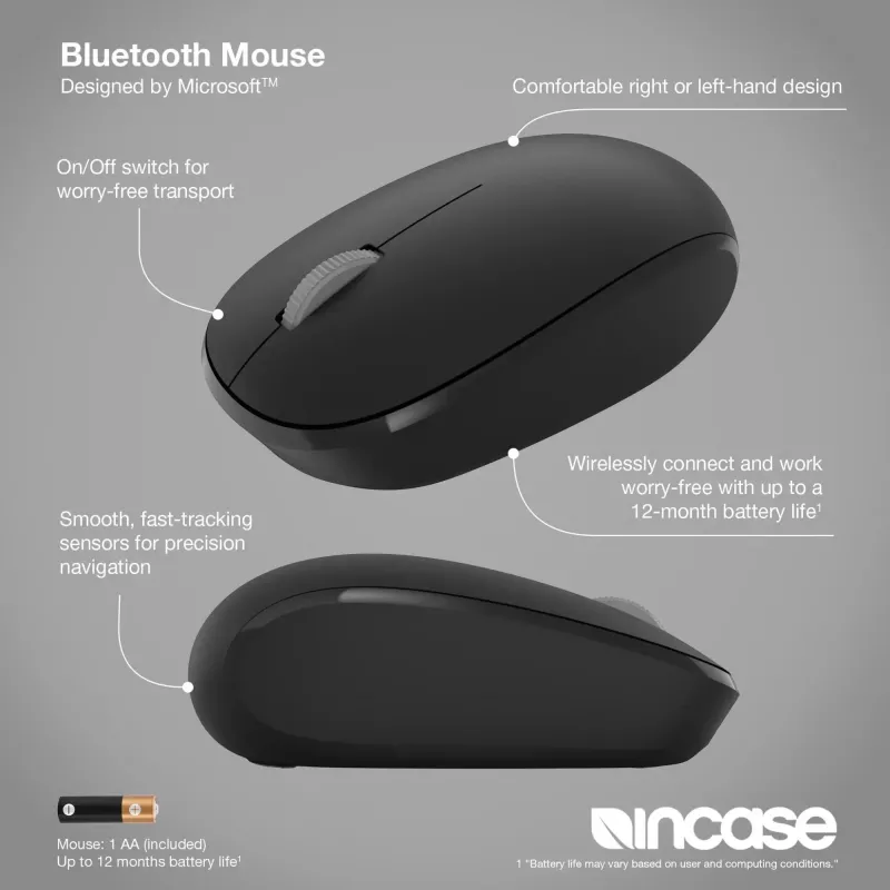 Incase Designed by Microsoft mysz Bluetooth Travel Symetryczna