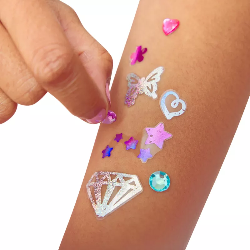 Cool Maker, Shimmer Me Body Art z wałkiem, klejnotami i 3 foliami, 135 metalicznych tymczasowych wzorów tatuaży, zabawki artystyczne i rękodzielnicze dla dziewczynek w wieku od 7 lat