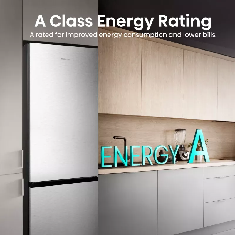 Hisense RB440N4ACA Wolnostojąca 336 L Stal nierdzewna