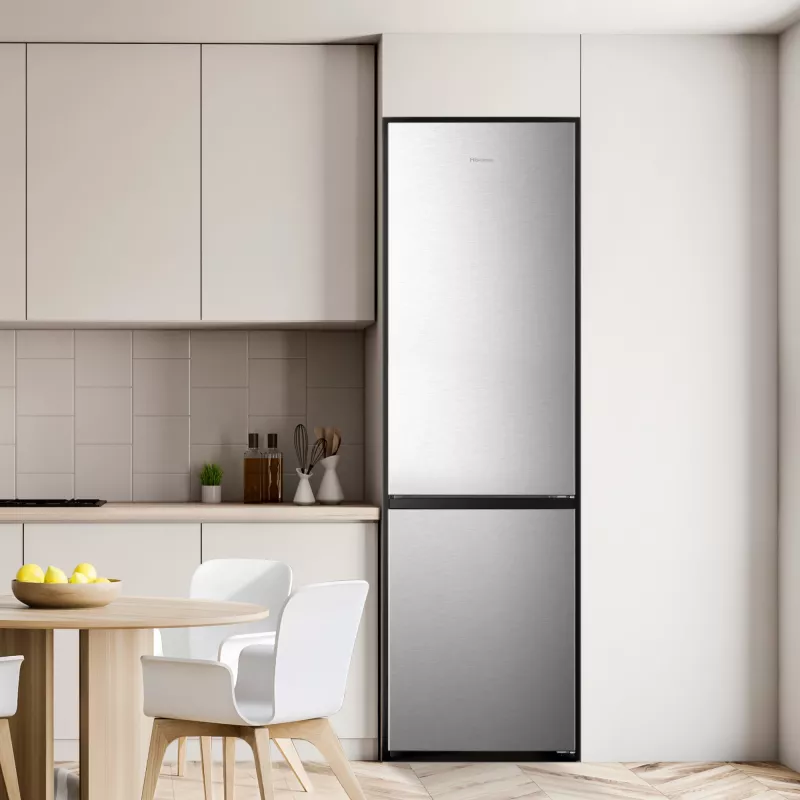 Hisense RB440N4ACA Wolnostojąca 336 L Stal nierdzewna