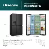 Hisense RS818N4TFC lodówka side-by-side wolnostojąca 632 l czarna, stal nierdzewna