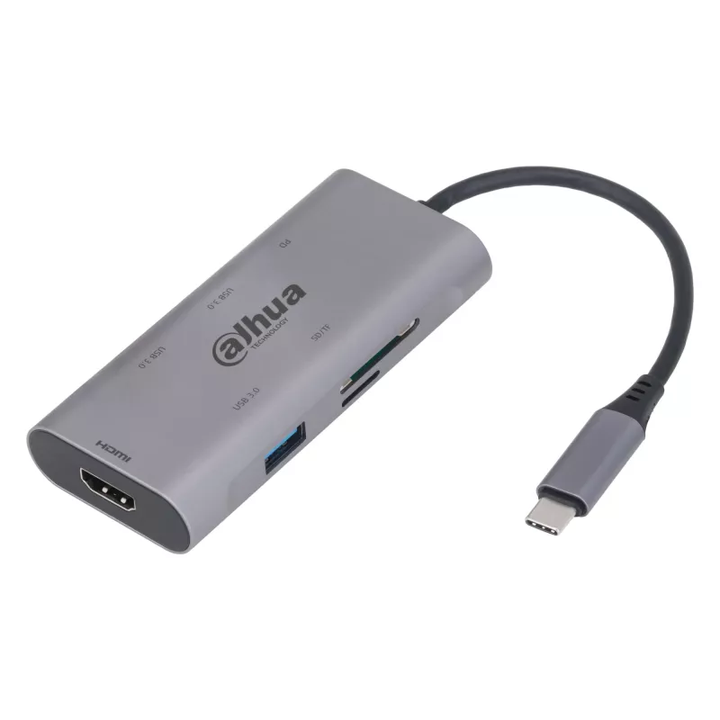 Dahua Technology 7 w 1 USB 3.1 Type-C do USB 3.0 + HDMI + SD/TF + PD Stacja dokująca