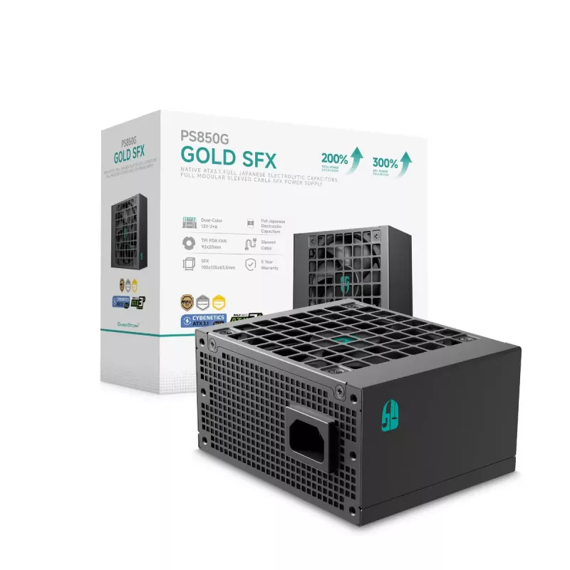 Zasilacz DeepCool PS850G 850 W ATX 20+4 pin, wentylator FDB 92 mm, czarny
