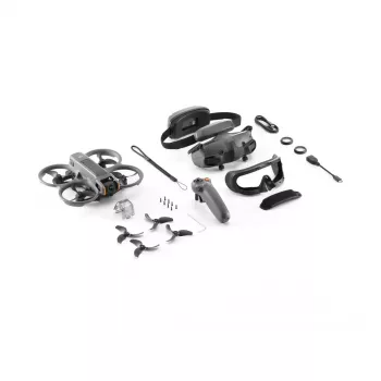 Dron DJI Avata 2 Fly Smart Combo — quadcopter 4-śmigłowy, kamera 48 MP, wideo 3840×2160, bateria 2150 mAh, Wi‑Fi i Bluetooth