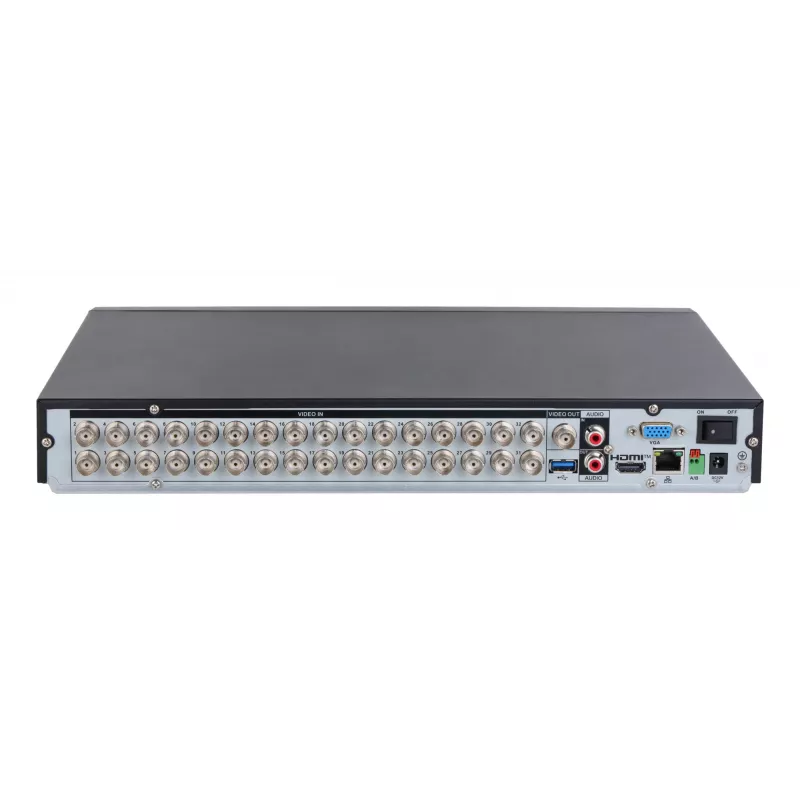 Dahua 32-kanałowy rejestrator Penta-brid 5MP/1080P 1U DVR XVR5232AN-I3/T, 2×SATA, WizSense, Czarny