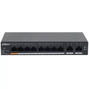 Zarządzany przełącznik Gigabit PoE L2 DAHUA CS4010-8GT-60 — 10x Gigabit (10/100/1000), 20 Gbit/s, 8000 MAC, na biurko/do montażu ściennego, czarny