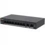 Zarządzany przełącznik Gigabit PoE L2 DAHUA CS4010-8GT-60 — 10x Gigabit (10/100/1000), 20 Gbit/s, 8000 MAC, na biurko/do montażu ściennego, czarny
