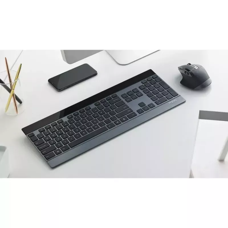 Klawiatura Mysz Rapoo 9900m Office QWERTZ Czarna