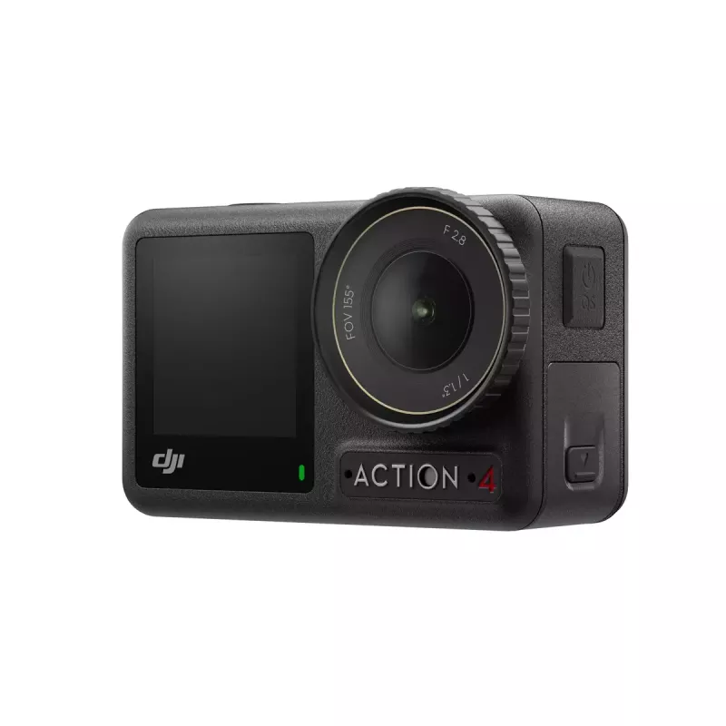 Kamera sportowa DJI Osmo Action 4 — 4K Ultra HD, przetwornik CMOS, 155° FOV, MicroSD do 512 GB, wodoodporna 18 m, 145 g