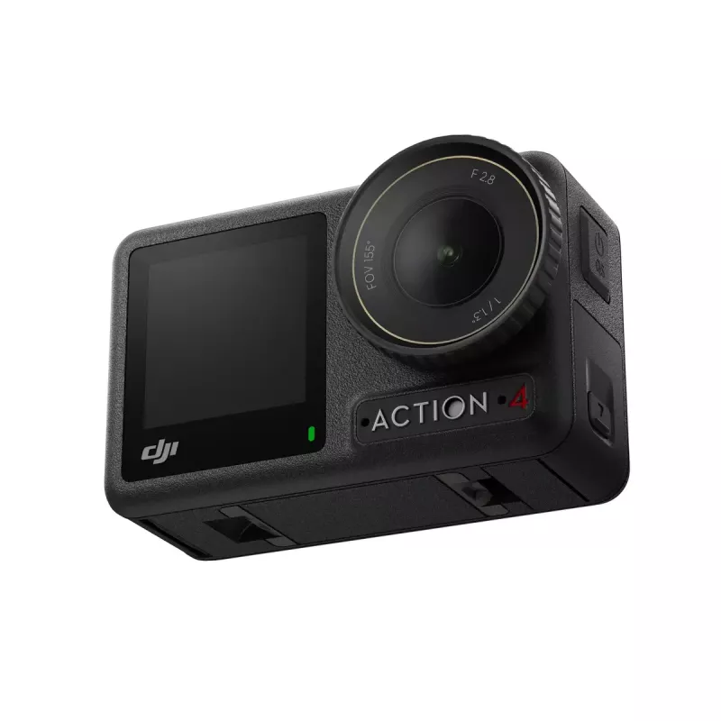 Kamera sportowa DJI Osmo Action 4 — 4K Ultra HD, przetwornik CMOS, 155° FOV, MicroSD do 512 GB, wodoodporna 18 m, 145 g