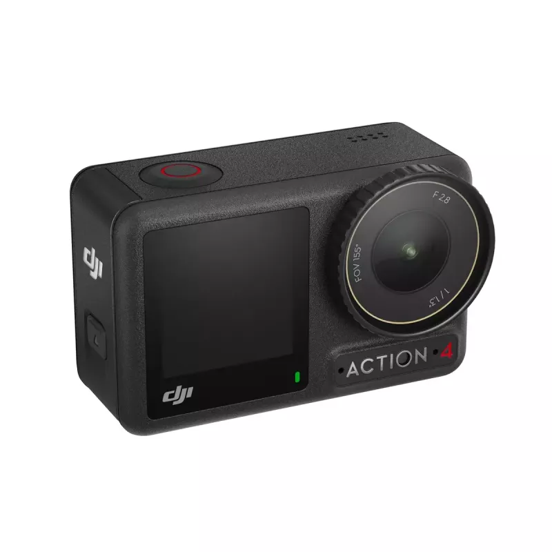 Kamera sportowa DJI Osmo Action 4 — 4K Ultra HD, przetwornik CMOS, 155° FOV, MicroSD do 512 GB, wodoodporna 18 m, 145 g