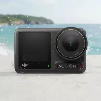 Kamera sportowa DJI Osmo Action 4 — 4K Ultra HD, przetwornik CMOS, 155° FOV, MicroSD do 512 GB, wodoodporna 18 m, 145 g