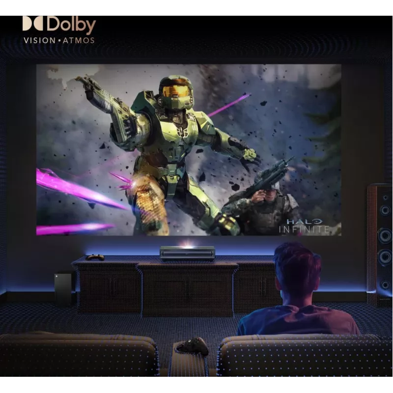 Projektor telewizyjny Hisense PX3 Projektor ultrakrótkiego rzutu 2800 ANSI lumenów UHD 4K (3840x2160) Czarny, ciemnoszary