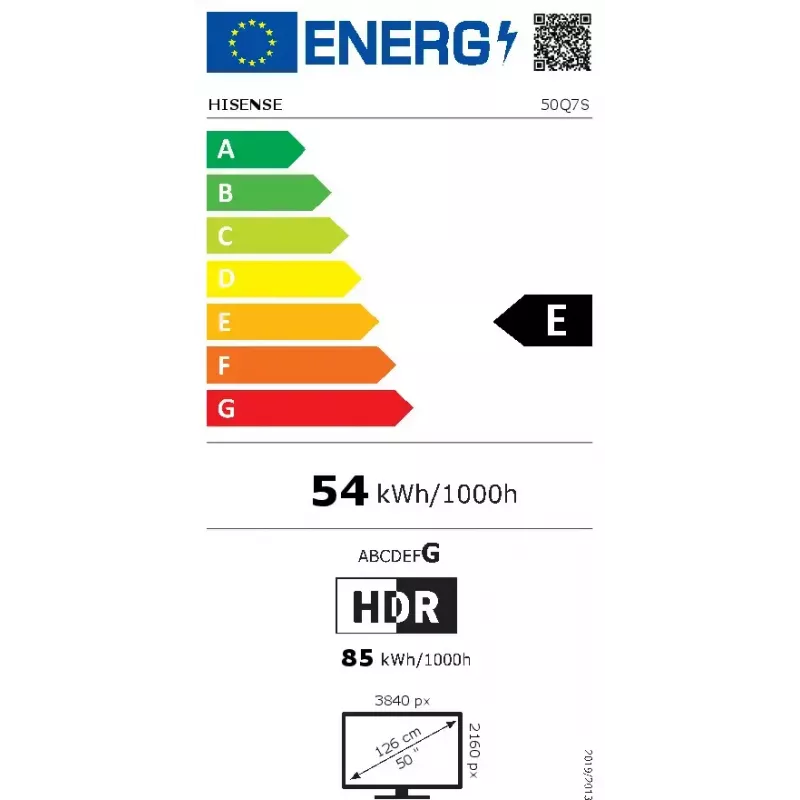 Telewizor Hisense 50Q7S 50 cali (127 cm) QLED 4K Ultra HD Smart TV, Direct-LED, HomeOS, Wi-Fi, czarny
