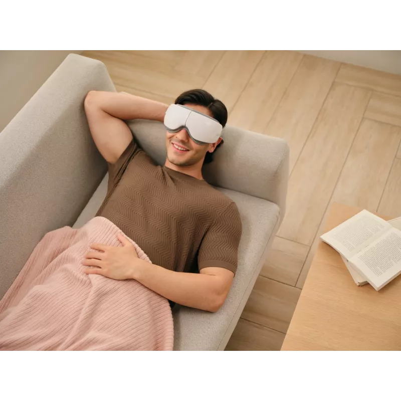 Eye Massage Device SKG ES500, biały — Compression, Heat, 10 W, Built-in bateria, 270 g