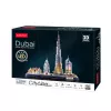 Puzzle 3D CubicFun City Line Dubai LED, 182 elementy, 532×48 mm, wiek 10+