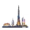 Puzzle 3D CubicFun City Line Dubai LED, 182 elementy, 532×48 mm, wiek 10+