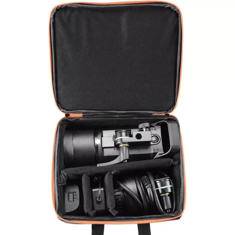Pokrowiec na korpus lampy Godox CB-12 do AD600Pro, flanela/nylon, czarno-pomarańczowy, z paskiem na ramię