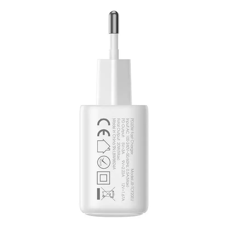 Ładowarka sieciowa Joyroom JR-TCF12 dwuportowa 20W (USB-C x2) biała