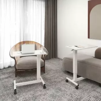 Adjustable Height Table up up W-1-20TMF — biały, biurko z regulacją wysokości