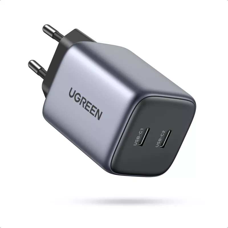 Ugreen 90573 Nexode 45W GaN Mini USB-C Charger, Indoor, AC, 20 V, 4.05 A, Czarny, szary