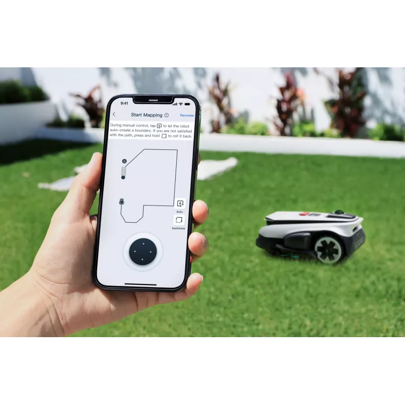 Ecovacs GOAT A1600 LiDAR PRO EU Robotyczna kosiarka do trawy Zasilana bateriami Czarny, Biały