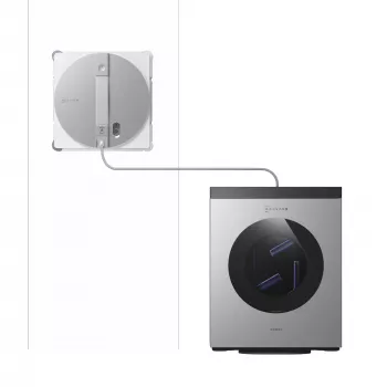 Robot do mycia okien Ecovacs WINBOT W3 OMNI, bateria 4500 mAh, 270×270×76 mm, srebrny/biały