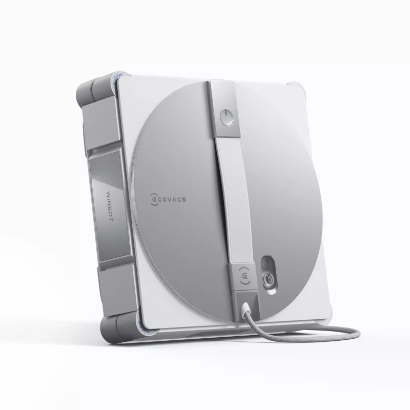 Robot do mycia okien Ecovacs WINBOT W3 OMNI, bateria 4500 mAh, 270×270×76 mm, srebrny/biały